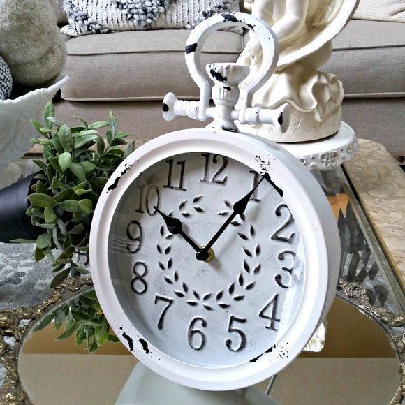 Boutique Other - NEW! SHABBY Distressed CHIC STANDING CLOCK Oh My!!